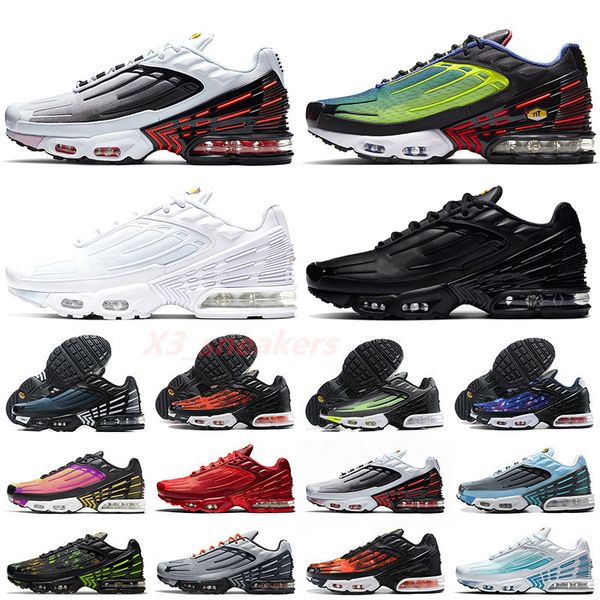 

2023 tn plus 3 running shoes breathable trainers chaussures black tns laser blue bred hyper violet triple silver red smoke black sports cott
