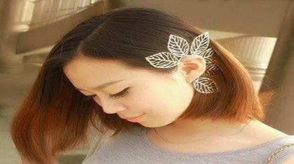 

2012 new vintage punk hollow leaves unilateral ear hang cuff earring stylish earrings gold 15pcs6750751, Silver