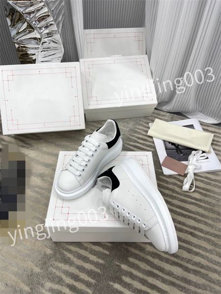

2023 new luxury men womens fashion shoes lace-up flat platform designer sneaker black genuine leather air cushion sneakers hl210706