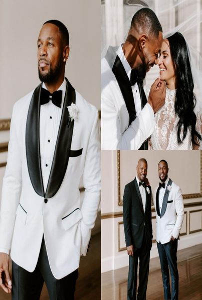 

handsome white wedding groom tuxedos 2022 custom made mens business occasion suits fashion shawl lapel blazer pants tie set al23978080027, Black;gray
