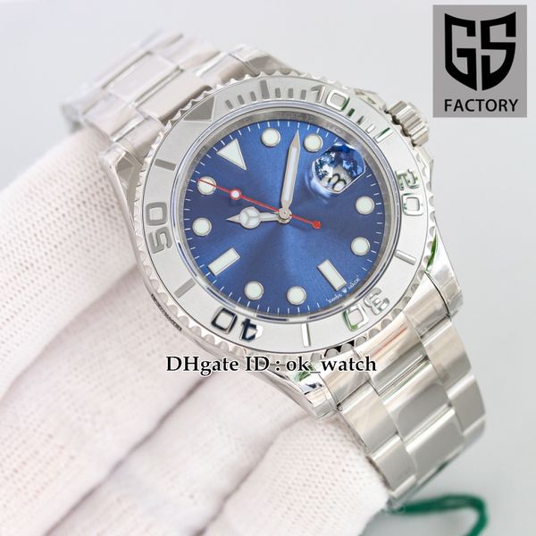 

gsf ym watch cal.3235 automatic mens watch 40mm blue dial 126622 gents fashion sport watches 904l stainless steel bracelet, Slivery;brown