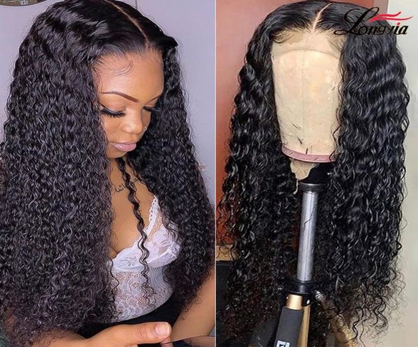 

lace front human hair wigs deep wave wig 4x4 lace closure wigs remy curly human hair wig frontal wigs9834112, Black;brown