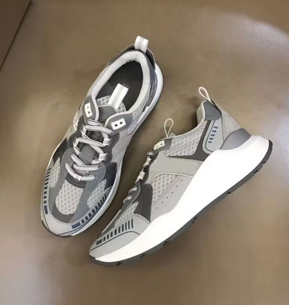 

casual shoes luxury designer men vintage sneakers check cotton suede mesh chunky runner sports print comfort walking eu38-46.box, Black