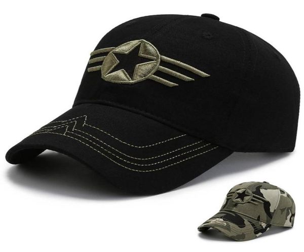 

2022 summer men039s fivestar camouflage baseball cap sunscreen army green sun hat1010202, Blue;gray