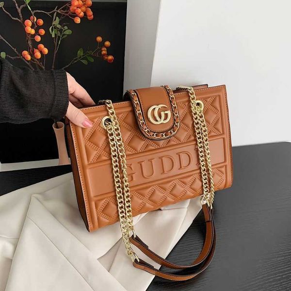 

designer women's summer new texture shoulder bag korean version large capacity embossed chain crossbody bag tidal handbag big bag style
