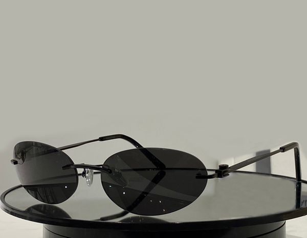 

0179 black oval rimless sunglasses women men black metal rimless cat eye shape designer sunglasses sunnies gafas de sol sonnenbrille shades, White;black