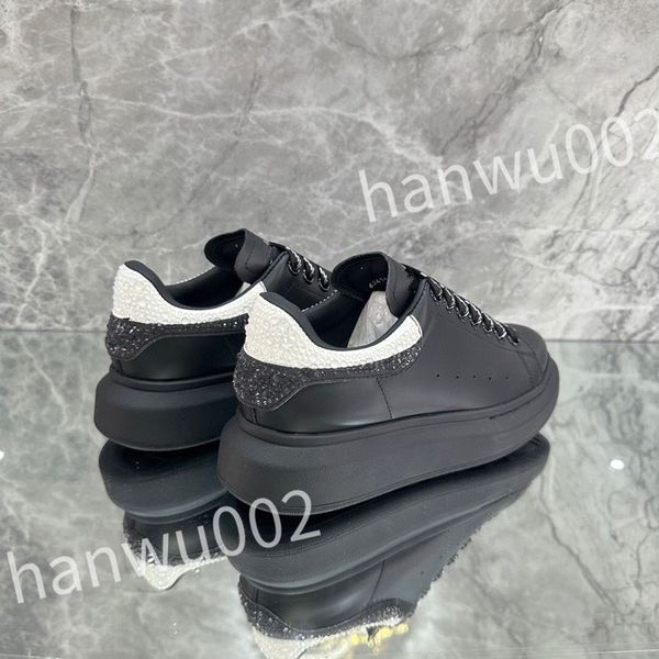 

2023 new luxury men's casual shoes genuine leather thick shoes for women male sneakers men sneaker, Black