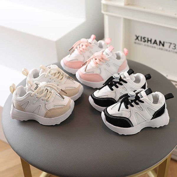 

athletic outdoor new children's sneakers tennis shoes boys kids casual shoes breathable soft baby girls running shoes mesh tennis sneak, Black