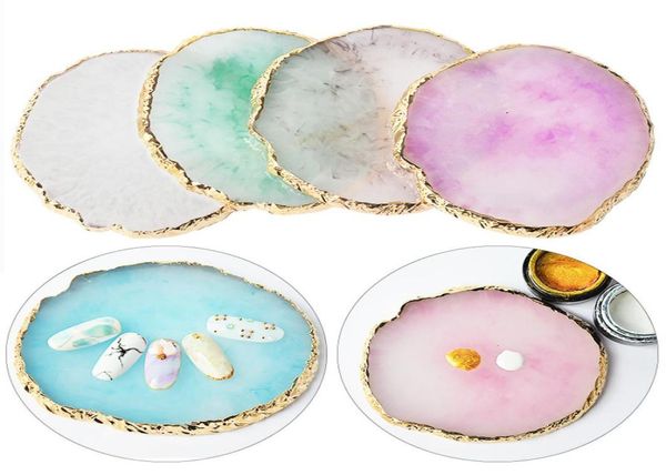 

resin jade stone palette eyelash extensions holder color jade stones fake nail gel foundation mix polish pallet makeup cosmetics 12304156