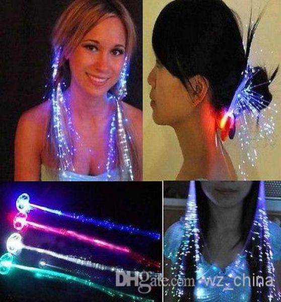 

colorful hair jewelry luminous decoration flash led braid novelty pigtail decoration for halloween christmas party hair plait jewe8832879, Golden;silver