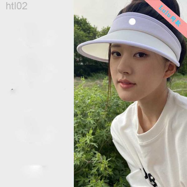 

designer lululemens women hat ball cap empty hat summer outdoor sports sunshade sun protection and ultraviolet light empty hat lulus lemon, Blue;gray