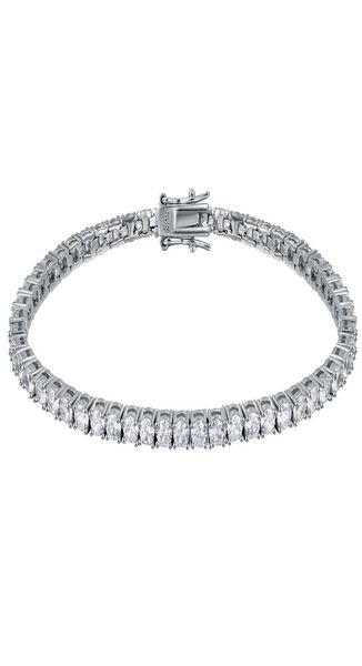 

real solid 925 silver 1521cm tennis bracelet jewelry pave full 3mm of 5a cz eternal gift for wife fine jewellery3340762, Golden;silver