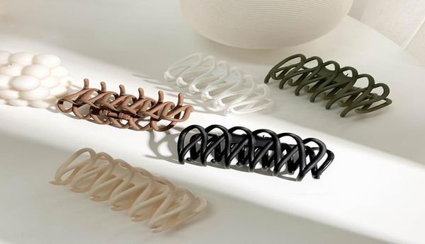 

retro hairpin clamps frosting temperament tuba shark clip girl fashion grip headdress accessory gift 1 45tz y26343354, Slivery;golden