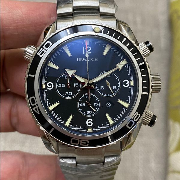 

New limited edition men's watch Black dial quartz timing ocean diver 600m Skyfall stainless steel back sports ocean men's watch luxury watches fashion accessories