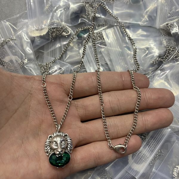 

luxury brand designer double letter pendant necklaces 18k gold plated heart-shaped sweater newklace chain for women jewerlry accessories gn-, Silver