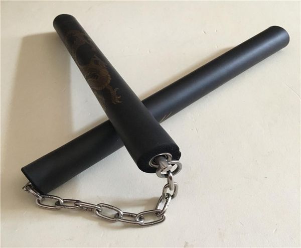 

martial arts nunchaku foam dragon pattern black martial arts nunchucks stainless steel sticks kung futrainer for beginners6995694