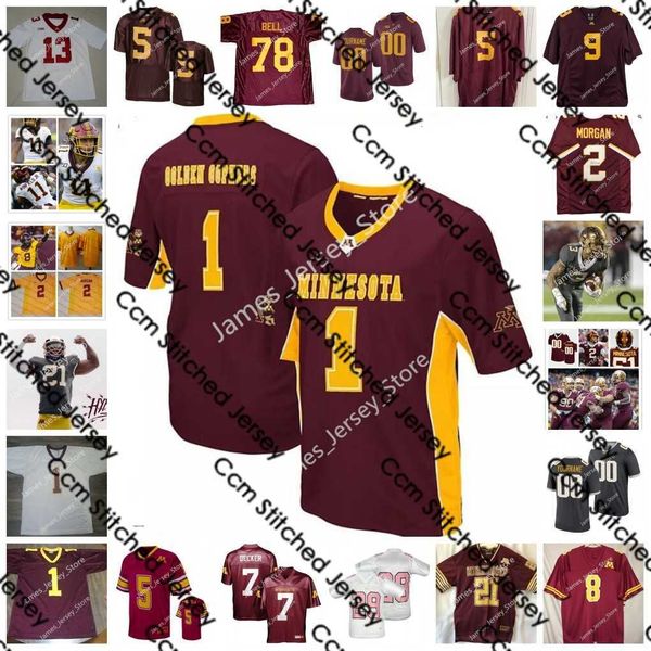 

ncaa minnesota golden gophers stitched football jersey 4 mar'keise irving 91 deven eastern 27 tyler nubin 57 cameron james 17 jah joyne, Black