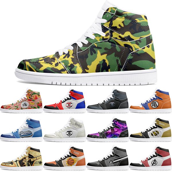 

New Customized Shoes 1s DIY shoes Basketball Shoes damping male female Cartoon Anime Customization Trend Outdoor Shoe