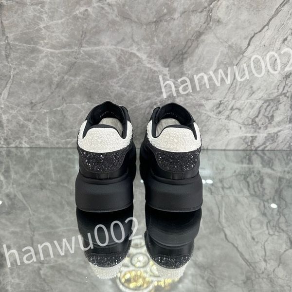 

2023 new luxury men's casual shoes genuine leather thick shoes for women male sneakers men sneaker, Black