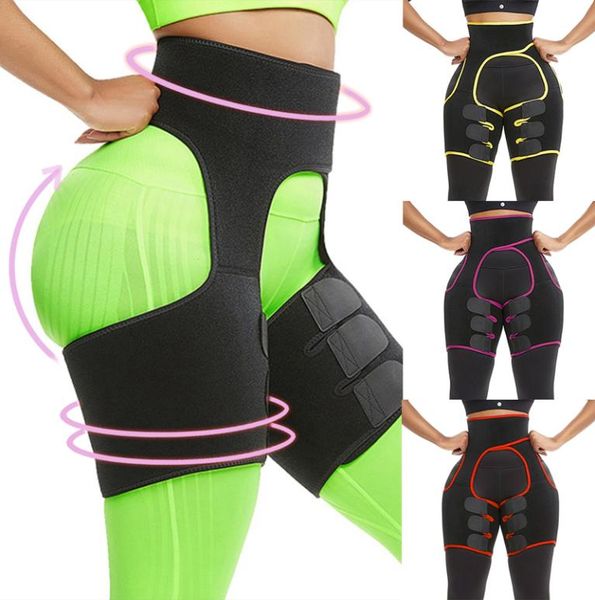 

woman sweat thigh trimmers leg shaper fajas neoprene slimming belt control panties thermo belt muscles band thigh slimmer wrap3907611, Black;gray