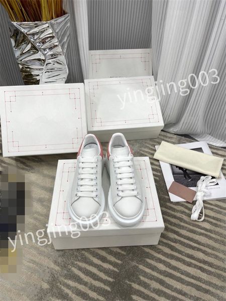 

men womens fashion shoes lace-up flat platform designer sneaker black genuine leather air cushion sneakers hl210706