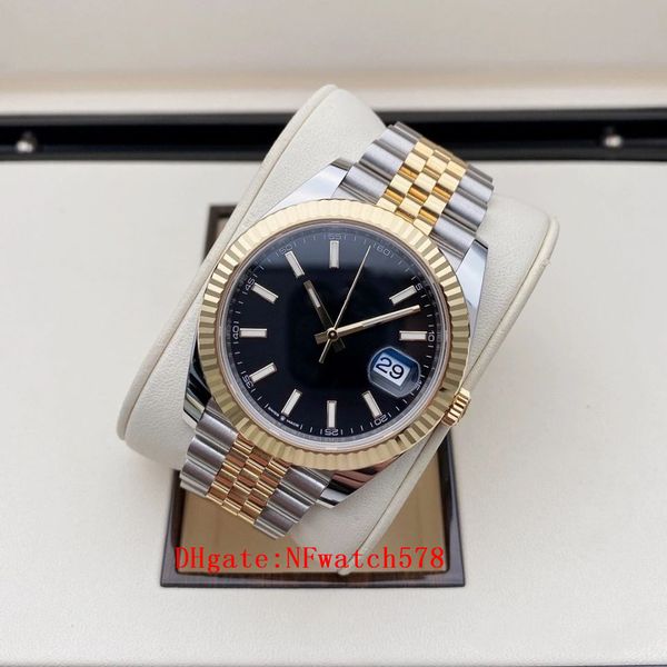 

completely new watch 41mm new release 3235 bp automatic mechanical sapphire men watches 18k 126333 intermetallic gold jubilee fluted waterpr, Slivery;brown