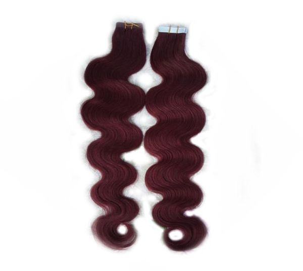 

tape hair extensions remy 40pieces skin weft hair extensions 20quot22quot factory 100 human hair extensions body wave c8097851, Black