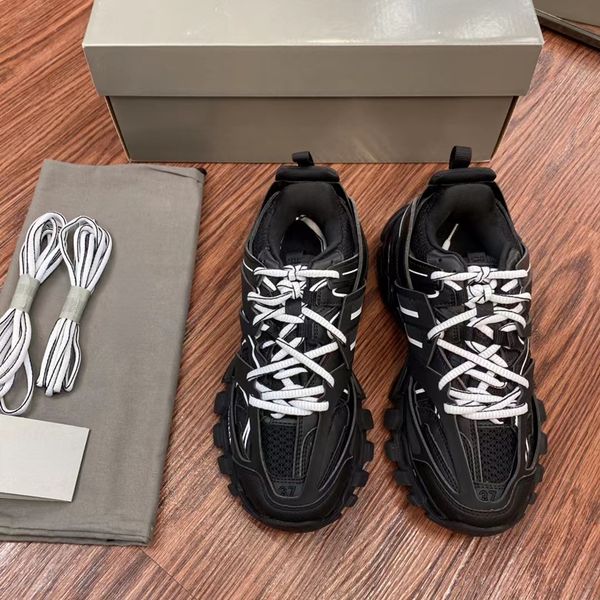 

designer luxury brand men women casual shoes track white black gomma leather trainer nylon printed platform fashion sneakers o1hp