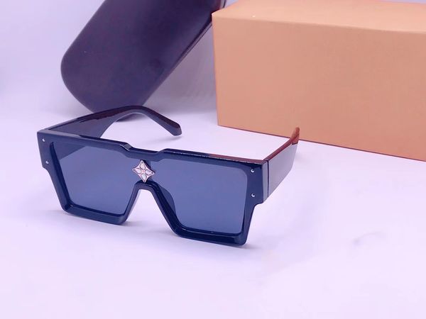 

2023 spring new designer cyclone sunglasses luxury square sunglasses wear comfortable online celebrity fashion glasses, White;black