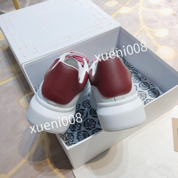 

brand men casual shoes designer women travel leather lace-up sneaker fashion running trainers letters woman shoe flat printed gym sneakers, Red;white