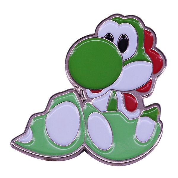 

game dinosaur egg brooch cute anime movies games hard enamel pins collect metal cartoon brooch backpack hat bag collar lapel badges, Blue