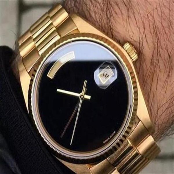 

watch men daydate automatic 18k gold sapphire glass stainless automatic mens watches sports male wristwatch259i, Slivery;brown