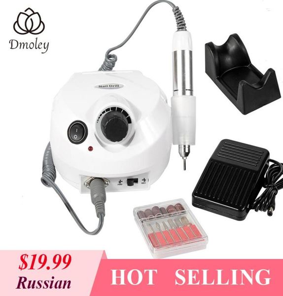 

35000rpm electric nail drill machine electric manicure machine drills accessory pedicure kit ceramic nail drill bit nail tools2523931, Silver