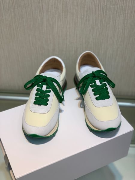 

designer woman shoes the row lace-up candy color ventilated canvas perforations men platform mesh sneaker with box size 35-40 gsmb, Black