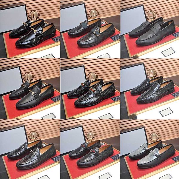 

2023 luxury dress shoes fashion casual shoes breathable men's new sports shoes driving shoes business casual dress wedding shoes peas d, Black