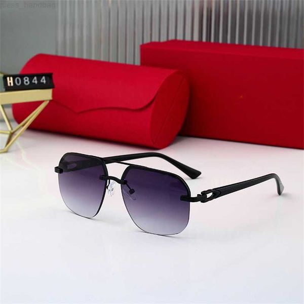 

large frame female sunglasses frameless 2023 new glasses, White;black