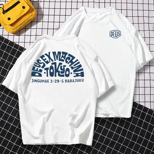 

mens tshirts vintage men casual summer unique hip hop oversized deusexmachina tshirt male graphic tees short sleeve s3xl 230404, White;black