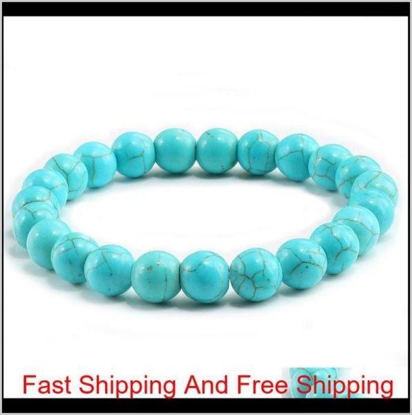 

avatar chakras blue white green red natural turquoises stone homme femme charms 8mm men strand beads yoga bracelets w8058460, Black