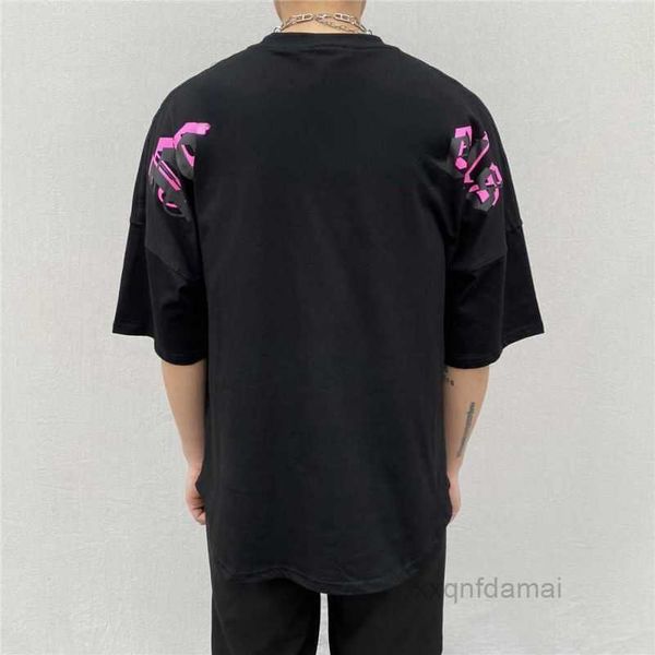 

summer pa men womens palm t shirt mans stylist tee guillotine bear palms printed short sleeve truncated bears angles tees angel tshirt yh37, White;black