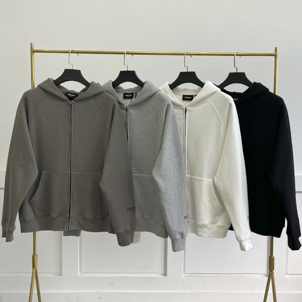 

reflect letter printed zip up hoodie essen sweatshirt women men's hoodies sport coat pullover gothic long sleeve oversized hooded jacke, Black