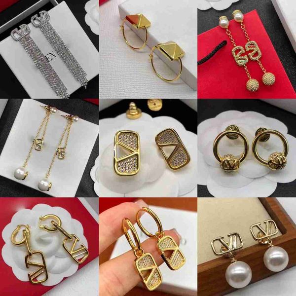 

designer earring fashion golden earring for women jewelry designer earrings womens diamond earrings luxury square v stud designers studs hoo, Golden;silver
