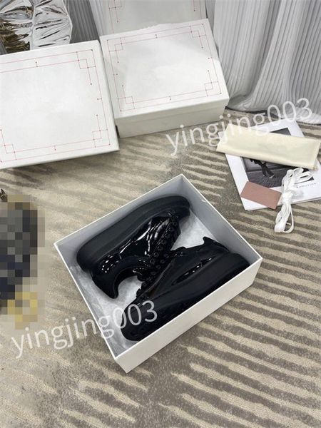 

r woman shoe leather lace up men fashion sneakers white black mens womens luxury casual shoes chaussures espadrilles hl210706