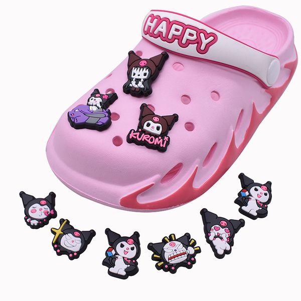 

anime charms wholesale childhood memories melody kuromi pink cats funny gift cartoon charms shoe accessories pvc decoration buckle soft rubb, Blue