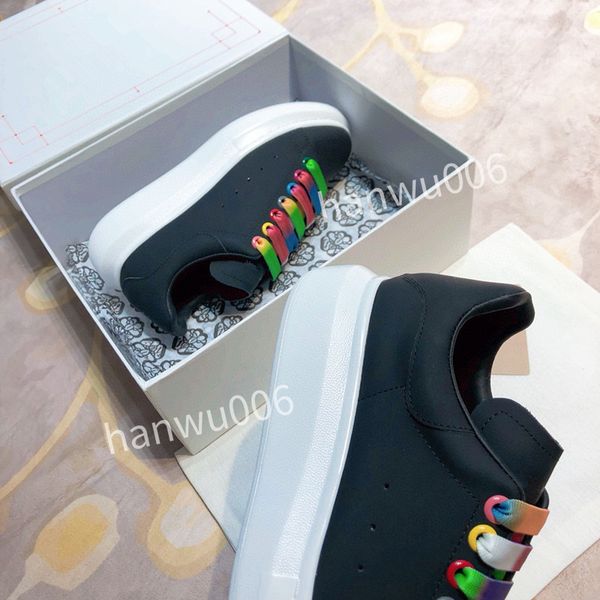 

new men women designer casual shoes real leather classic plaid trainers stripes shoe fashion trainer for man woman color sneakers, Black