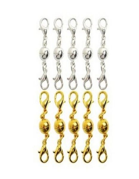 

silvergold plated 6mm8mm powerful magnetic magnet necklace lobster clasps ball clasps for necklace jewelry diy8987576