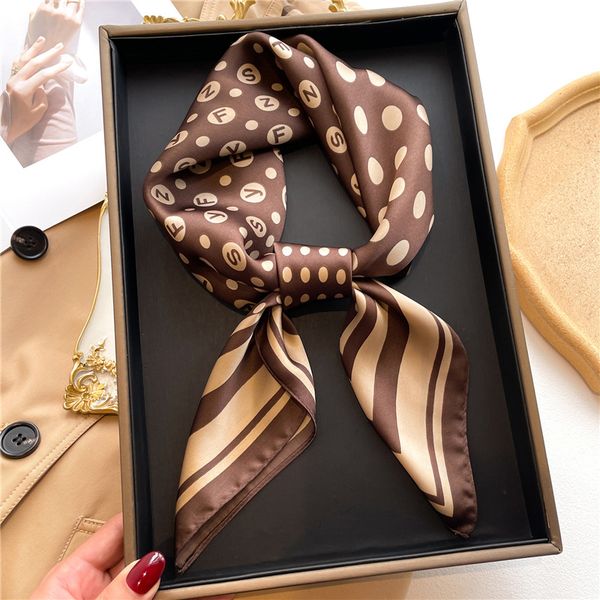 

Luxury Scarf Headband Silk woman Dot Letter Geometric head scarf Luxury Brand Birthday Christmas Gift New