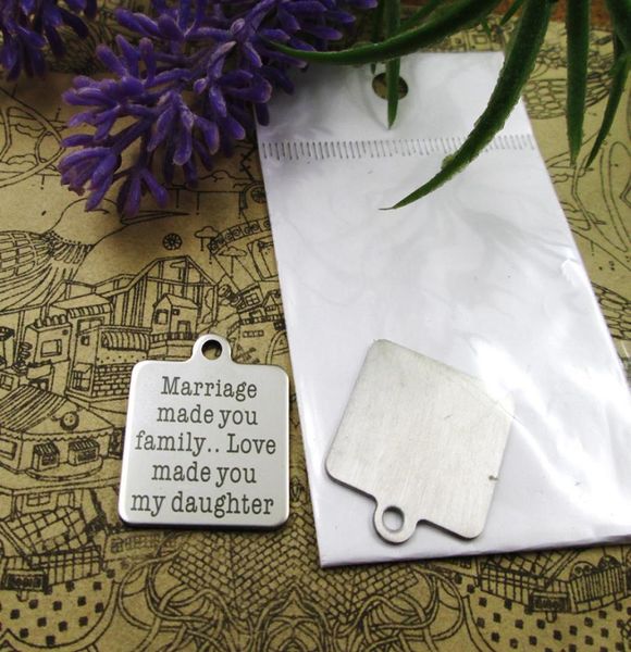 

40pcsquotmarriage made you familyquotstainless steel charms more style for choosing diy charms pendants for necklace7111922, Bronze;silver