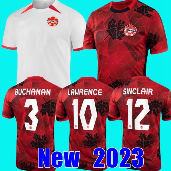 

2023 canada soccer jerseys davies david osorio men woman home away national team eustaquio hutchinson cavallini larin hoilett football shirt, Black;yellow