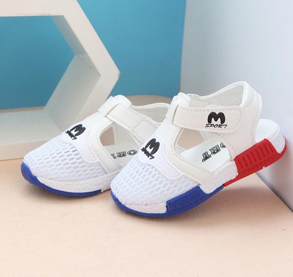 

baby shoes 2018 summer new fashion net breathable baby boys girls sandals toddler kids casual sport shoes white pink sh198864646, Black;red