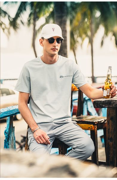 

mens tshirts y0001 simple letter printing tshirt round neck versatile shortsleeved 230404, White;black